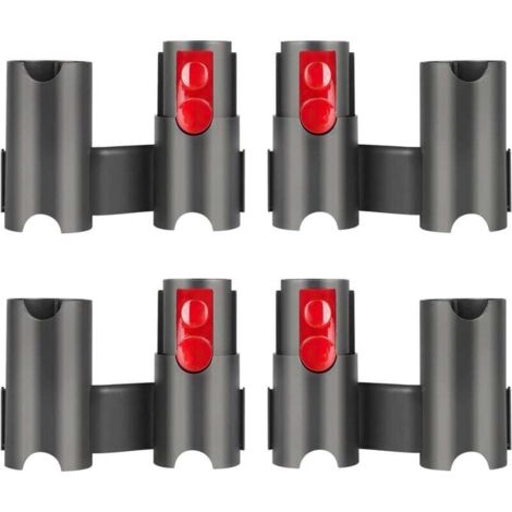Supporto per accessori da 4 pezzi per aspirapolvere Dyson, robusto e facile da usare, supporto per aspirapolvere Dyson, ampia compatibilità, per Dyson V7 V8 V10 V11 V15 (nero + rosso)