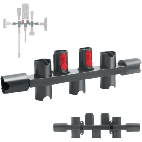 Supporto per accessori per aspirapolvere Dyson, supporto verticale rimovibile, capacità di carico ultra-forte, 9 adattatori integrati, adatto per Dyson V7/V8/V10/V11 (nero)