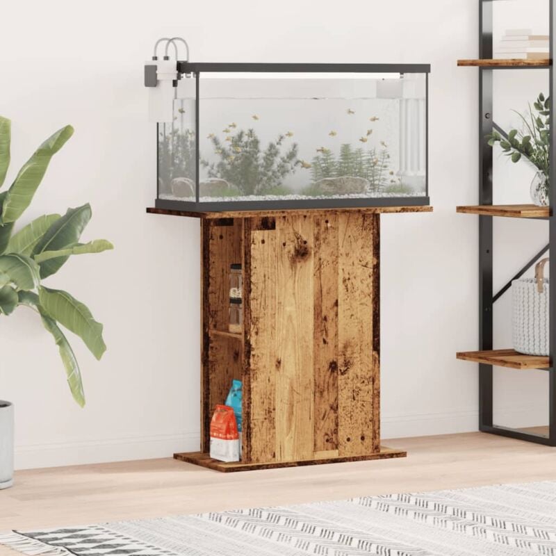 Supporto per Acquario Legno Antico 36x75x72,5cm in Truciolato - Vidaxl