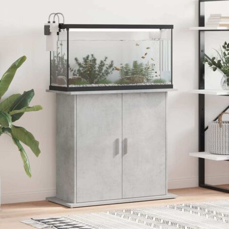 Supporto per acquario in cemento grigio 81x36x73 cm in legno ingegnerizzato vidaXL