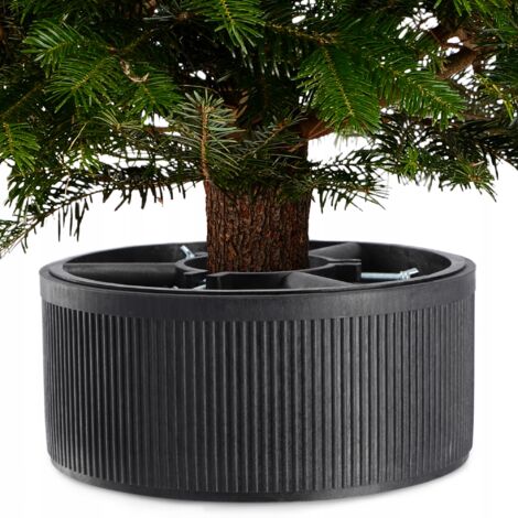 Supporto per albero di Natale KADAX, in plastica riciclata, per un albero vero, base in abete (altezza albero fino a 150 cm / grafite)