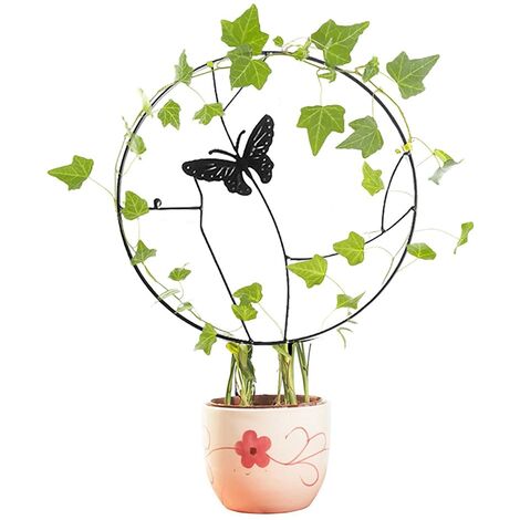 Supporto per arrampicata a farfalla in metallo retrò Supporto per piante in vaso Telaio per fiori Traliccio decorativo