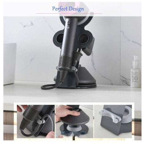 Supporto per asciugacapelli compatibile con Dyson Supersonic, con diffusore e bocchetta inclusi.