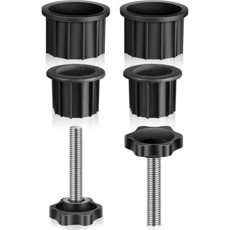 Supporto per base ombrellone, occhiello, fermo, copertura e cappuccio, pezzo di ricambio per base ombrellone, con filettatura M8, maniglia di ricambio, pulsante in plastica filettato, pezzo di ricambi