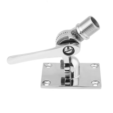Supporto per base per antenna regolabile a doppio asse in acciaio inossidabile 316 per barche marine