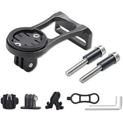 Supporto per Bici - Compatibile con Computer Ciclo Garmin, Cateye, Bryton, per Luci, Torce, Action Cam, Accessori Manubrio (Nero)