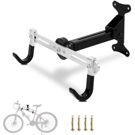 Supporto per bicicletta a parete pieghevole Supporto per bicicletta a parete salvaspazio per bicicletta da strada a parete per 1 bicicletta fino a 30 kg