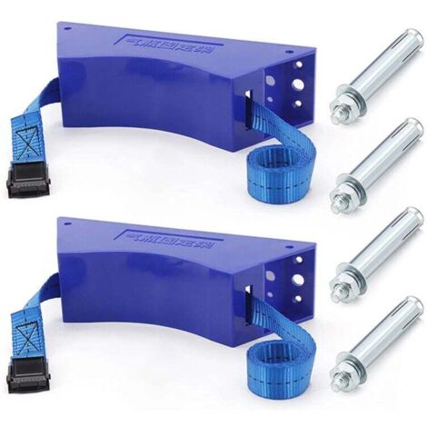 Supporto per bombola di propano da 2 pezzi, montaggio a parete, bombola di gas in ABS con viti, blu