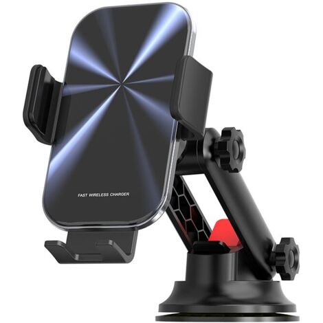 Supporto per caricabatteria da auto, sistema di fissaggio per bocchette dell'aria/scheda/parabrezza, regolazione a 360 gradi