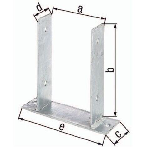 Supporto per cartelle U ETA-10/0210 91x200x60x50x200mm TZN per etichettatura