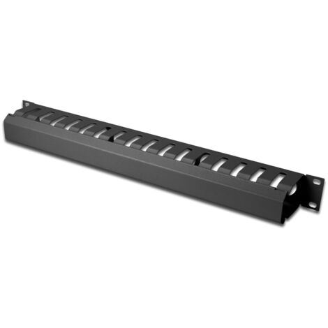Supporto per cavi Digitus 1U con coperchio anteriore rimovibile, DN-97617