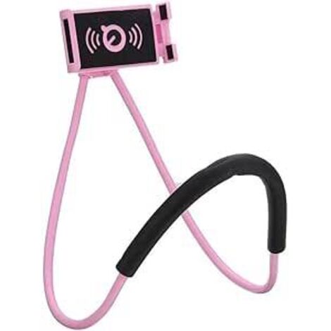 Supporto per cellulare flessibile girevole a 360°, supporto per letto, supporto multifunzionale per smartphone, staffa regolabile (rosa)
