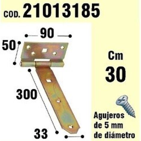 Supporto Per Cerniera Bicromato Legno 300 mm.