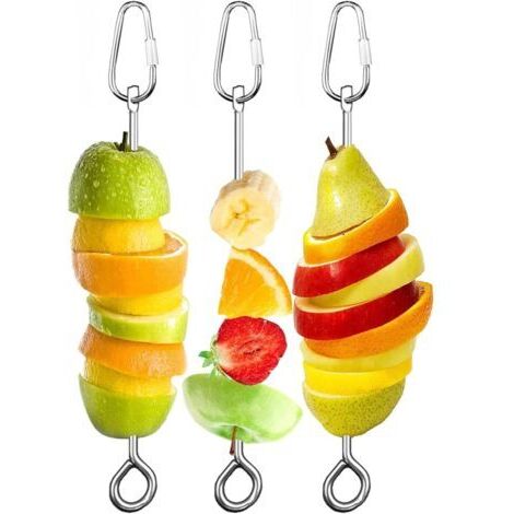 Supporto per cibo per gabbie per uccelli, spiedini di frutta e verdura per pappagalli, mangiatoie per gabbie per uccelli, giocattoli per la ricerca del cibo, adatti a pappagallini ondulati, parrocchet