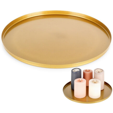 Supporto per composizioni decorative di candele, metallo, oro, 30 cm