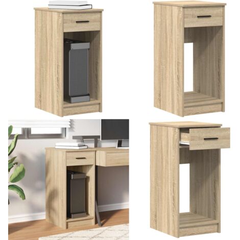 Supporto per Computer a Torre con Cassetto Rovere 35x45x77 cm - Armadio computer - Cassetto per computer