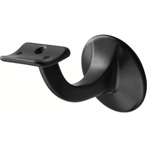 Supporto per corrimano 3506 alluminio con rivestimento nero D. piastra a parete 56mm