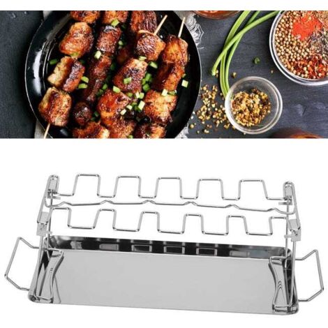 Supporto per cosce di pollo con utensili da cucina, griglia verticale per cosce di pollo per accessori da barbecue