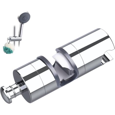 Supporto per doccetta sostituibile, supporto per soffione doccia Totill, diametro regolabile da 18 a 25 mm, supporto per morsetto scorrevole per soffione doccia di ricambio regolabile in ABS, staffa d