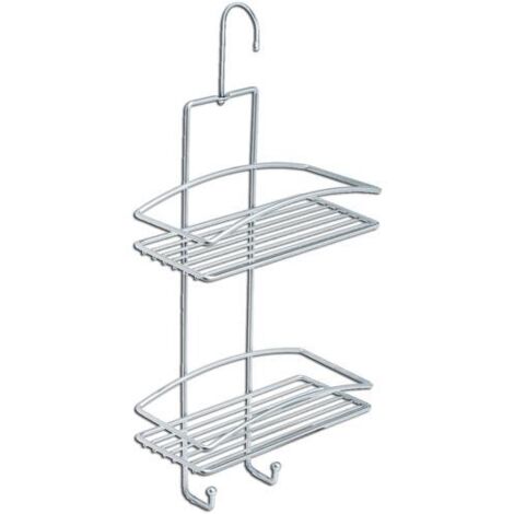 SUPPORTO PER DOCCIA DOPPIO C/GANCIO H48 CM ACCIAIO VERNICIATO