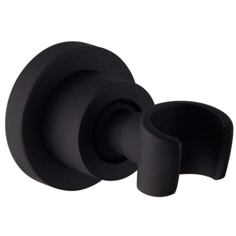 Supporto per doccia nero Supporto per soffione doccia in acciaio inossidabile Supporto per soffione doccia a parete Supporto per soffione doccia ruotabile a 360°, rotondo
