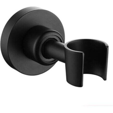 Supporto per doccia, supporto per soffione doccia in acciaio inox 304, regolabile a 360° (nero)