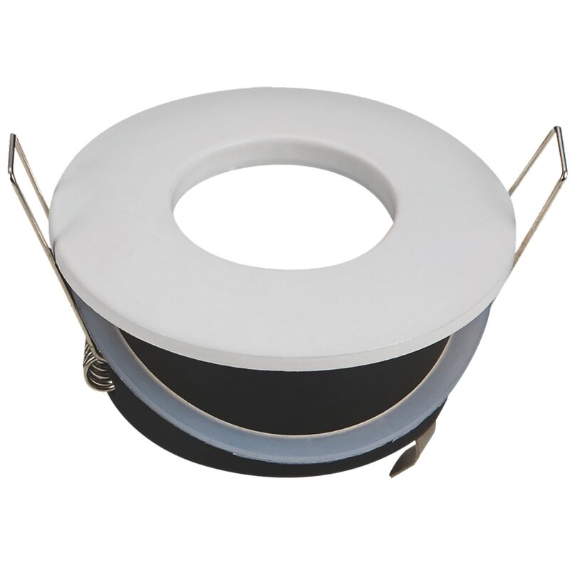 No Brand - Portafaretto GU10 / MR16 per doccia cromoterapia IP54 84mm Bianco Rotondo Aigostar