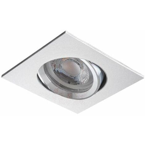 Supporto per faretto da incasso foratura 70-75mm quadrata Alluminio
