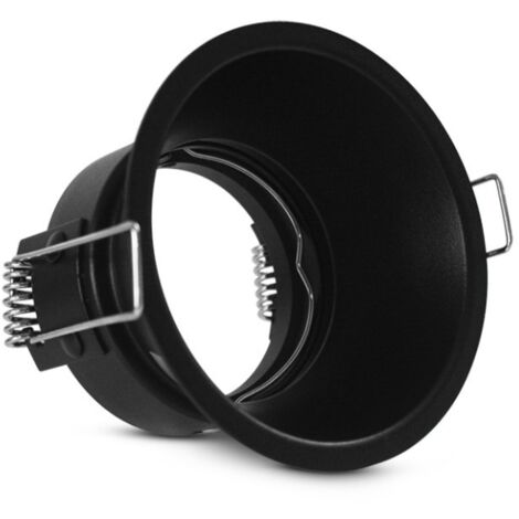 Supporto per faretto da incasso rotondo Ø82mm Nero