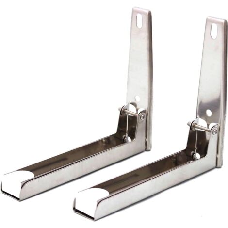 Scaffale Microonde A Parete In Acciaio Inox - Mensola Portatile Con Ganci Per Cucina - Foto 2