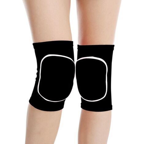 Supporto per ginocchio sportivo Set di 2 supporti in spugna ispessita Protegge le articolazioni del ginocchio è traspirante ed elastico Supporto per ginocchio da ballo per donna Ginocchiere da pallavo