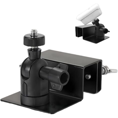 Supporto per grondaia regolabile per telecamere esterne, staffa per grondaia resistente alle intemperie, rotazione di 360° e inclinazione di 180°, supporto universale per telecamere di sorveglianza es