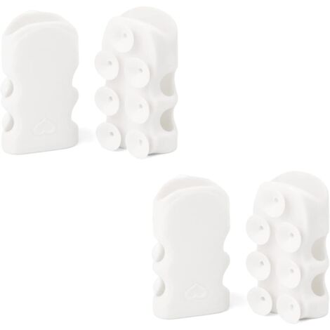Supporto per irrigatore, supporto per soffione doccia con 4 ventose, supporto per doccia rimovibile e riutilizzabile per bagno, doccia e cucina, non richiede foratura, 4 pezzi (bianco)