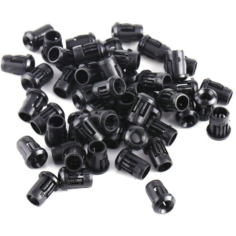Supporto per lampada LED in nylon nero, 50 pezzi, supporto per diodo, clip per montaggio su cornice, supporto per LED, display a pannello, 3/5/8/10 mm (3 mm)