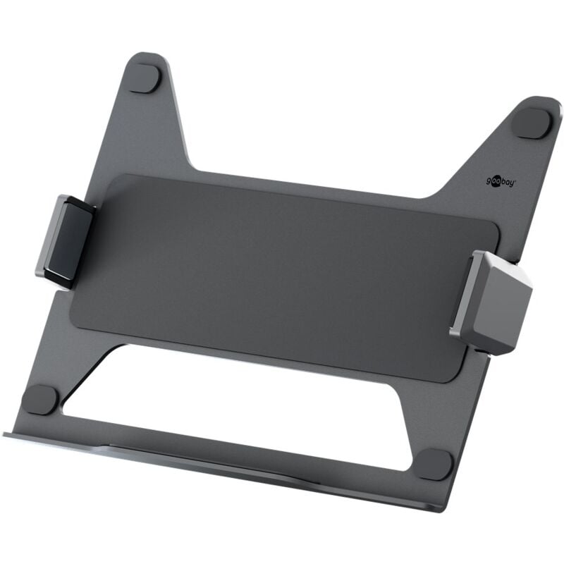 Image of Supporto per monitor Deluxe con braccio per laptop nero workstation per monitor da 17 a 32 pollici 43 81 cm più un laptop monitor max. 8