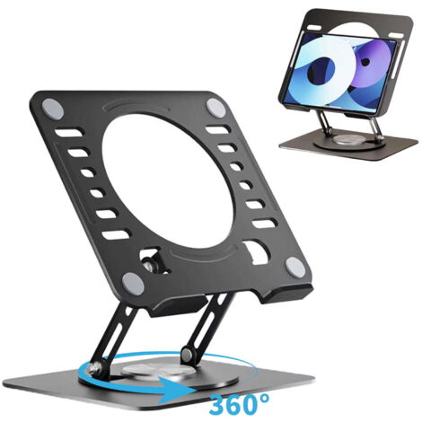Supporto per laptop regolabile, pieghevole e portatile, girevole a 360°, progettato per laptop da 10 a 17 pollici.