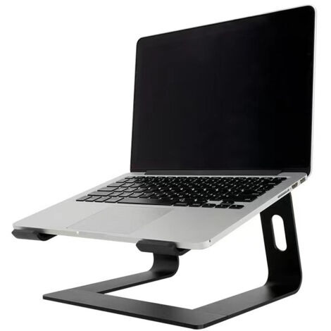 Supporto per laptop, supporto ergonomico regolabile, adatto per laptop da 10 a 17,3 pollici, supporto in metallo per un migliore posizionamento e dissipazione del calore, nero.