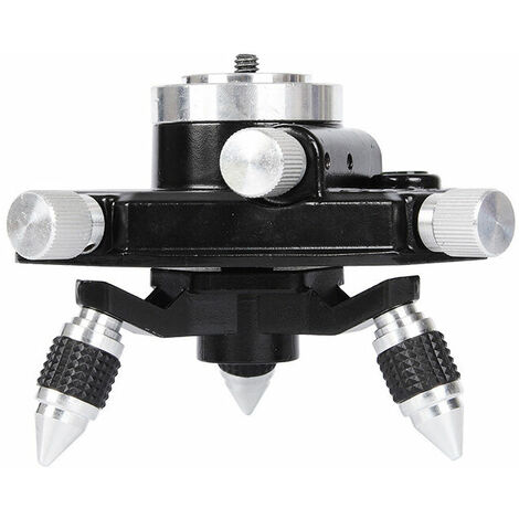 Supporto per livello laser a 360 ° Supporto per treppiede standard in lega di alluminio a 360 gradi con strumento di livello laser con filettatura 1/4 per livello laser,