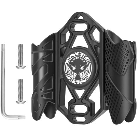 Supporto per localizzatore per bici, due supporti, impermeabile, facile da installare, finitura nera opaca, in plastica con viti di sicurezza per la sostituzione (nero)