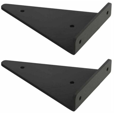 Supporto per mensola triangolare in metallo galleggiante, supporto per mensola cieca nascosta montata a parete, supporto per decorazione fai da te per camera da letto, soggiorno, bagno, 2 pezzi (17x13