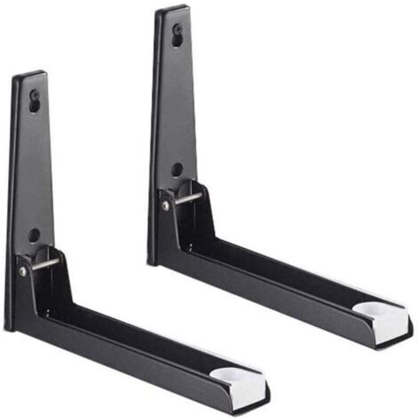 Supporto per microonde in acciaio inossidabile da 2 pezzi, ripiano per microonde con braccio estensibile, ripiano per microonde a parete, per cucina