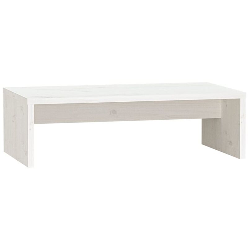 Supporto per monitor 50 x 27 x 15 cm in legno massello di pino bianco 020029209