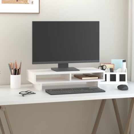 Supporto monitor scrivania bianco