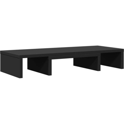 Supporto per monitor da tavolo mobile da scrivania regolabile in legno ingegnerizzato nero 020044969