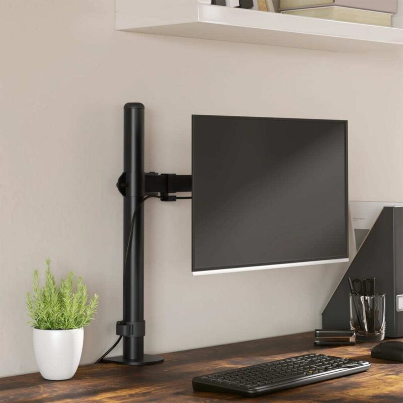 VidaXL Supporto per Monitor in Acciaio Nero VESA