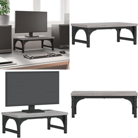 Supporto per Monitor Grigio Sonoma 37x23x14cm Legno Multistrato - Supporto per monitor - Monitor