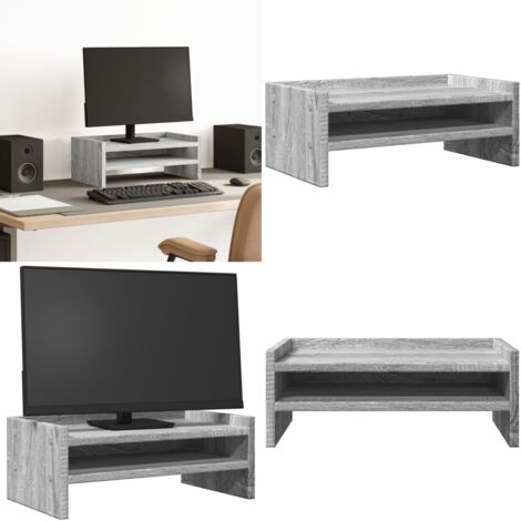 Supporto per Monitor Grigio Sonoma 42x24x16 cm in Truciolato - Supporto per monitor - Monitor stand