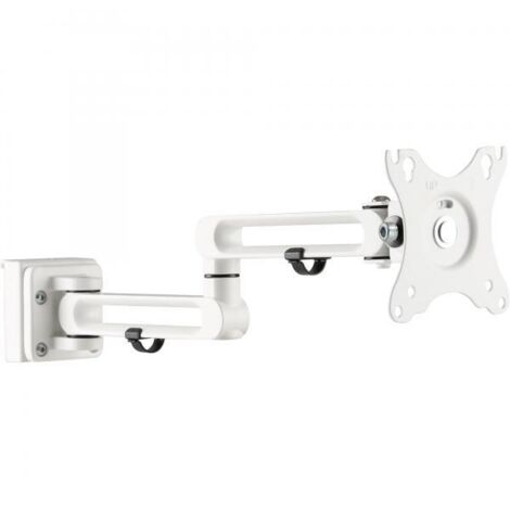 Supporto per Monitor Slatwall Bianco Doppio