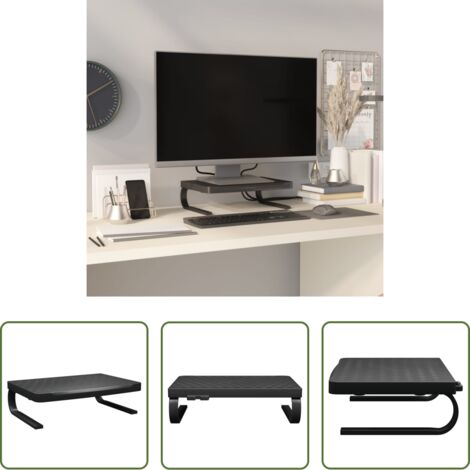 Supporto per monitor -  Supporto per Monitor Nero 37x28x11,5 cm