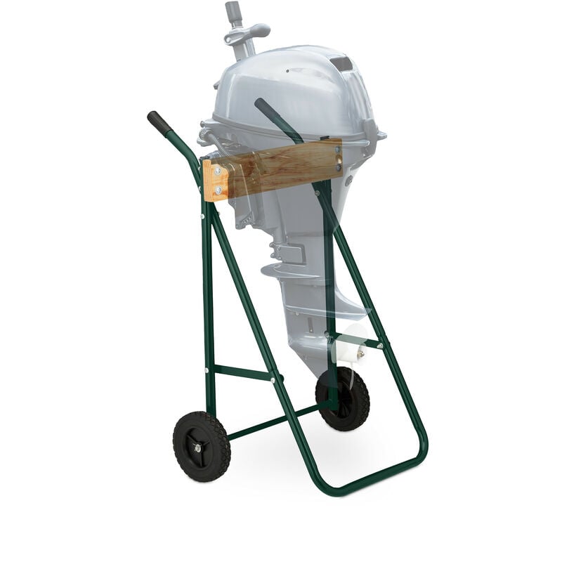 Relaxdays Supporto per Motore Fuoribordo, Carrello...